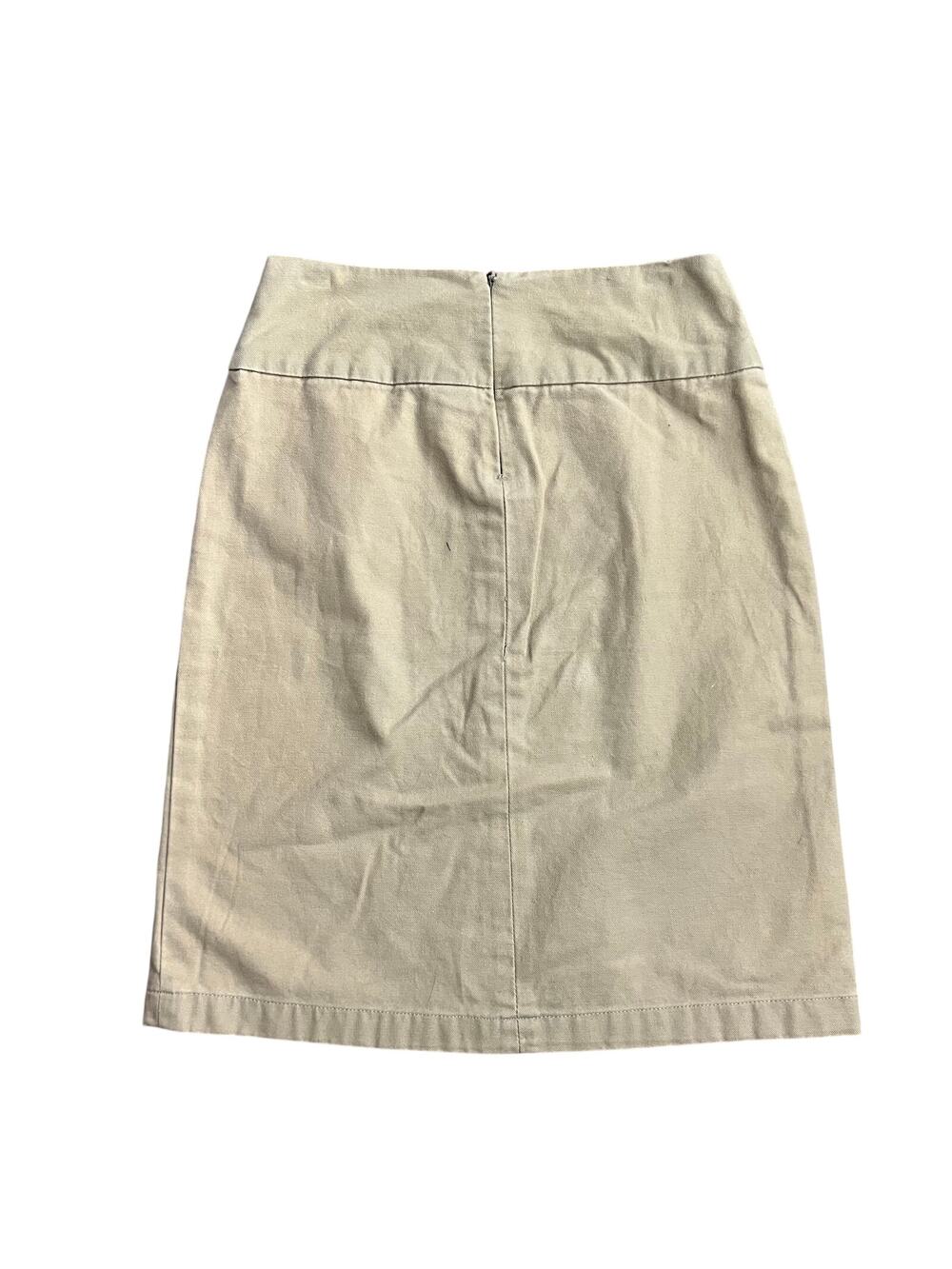 GAP Women's Khaki Skirt Size 0 Casual Cotton Twill Classic Neutral Tan